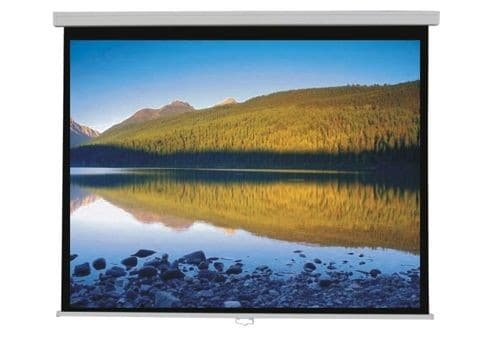 מסך הקרנה לתליה עם מנגנון עליה איטית 178X178 ס”מ SinoScreen SL178
