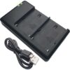 מטען כפול לסוללות NP-F בחיבור USB