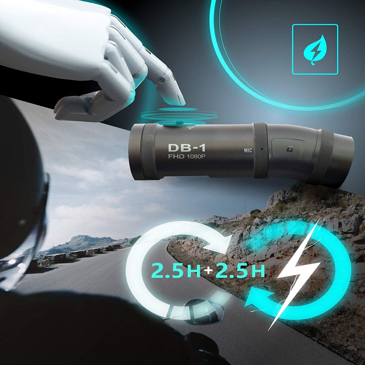 מצלמה לקסדת רוכב האופנוע DB1 – תמונה 3