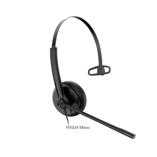 אוזניות מקצועיות Yealink YHS34 Lite M עם מיקרופון לניהול שיחות מתקדם