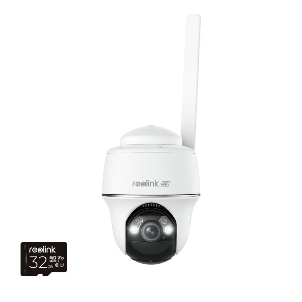 מצלמת אבטחה חיצונית אלחוטית REOLINK GO PT ULTRA Smart 4K 8MP Wireless 4G LTE PT Battery