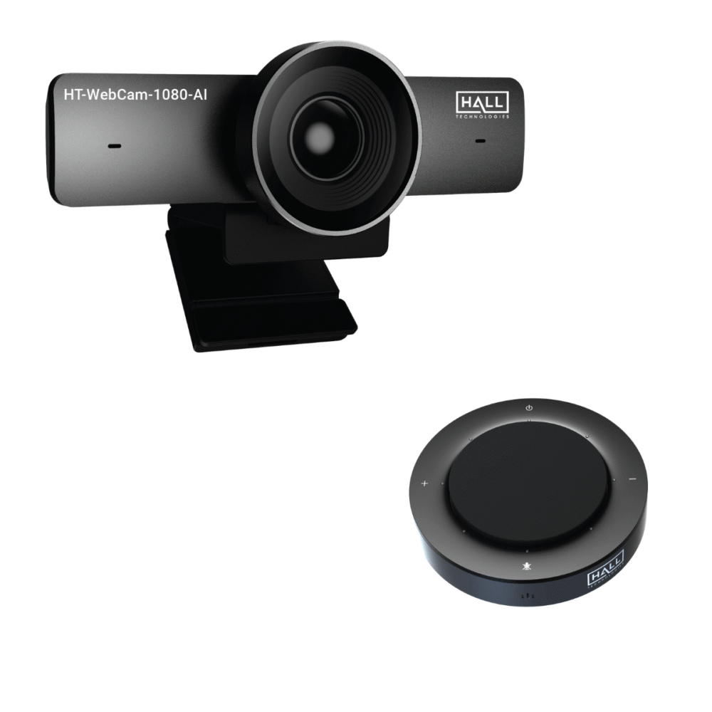 מצלמת רשת 4K ורמקול עגינה חכם HALL HT-WEBCAM-4K-AI